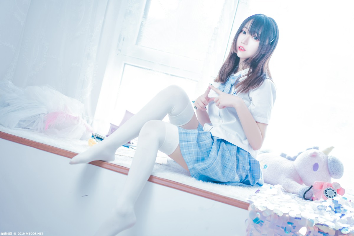 图片[12]-[喵糖映画]VOL.019 蓝白梦幻少女 – COSPLAY-御萝部落